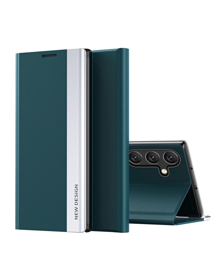 Sleep Case Pro Samsung Galaxy S25 Case with Flip and Stand - Green