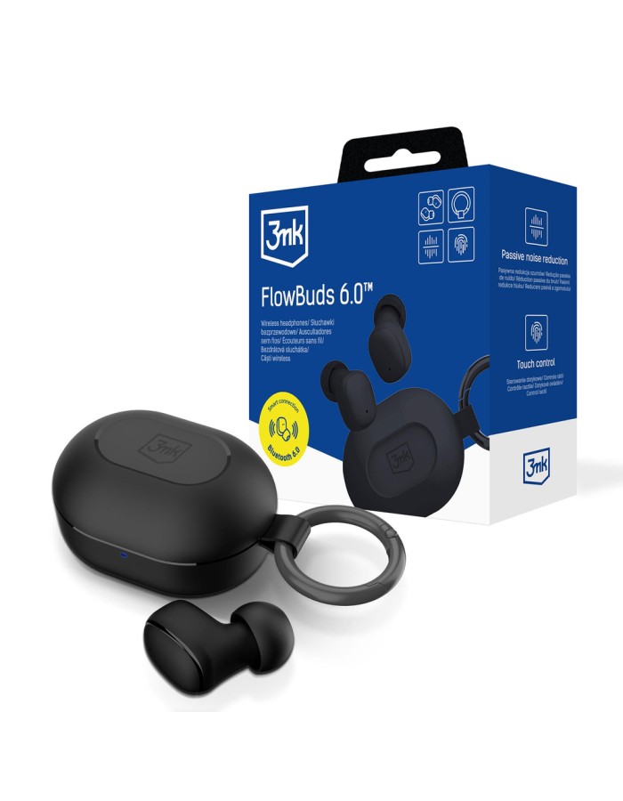 TWS 3mk FlowBuds 6.0 Wireless Headphones - Black TWS 3mk FlowBuds 6.0 Wireless Headphones - Black