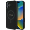 Guess Saffiano Classic Logo MagSafe iPhone 16 Plus Case - Black Guess Saffiano Classic Logo MagSafe iPhone 16 Plus Case - Black