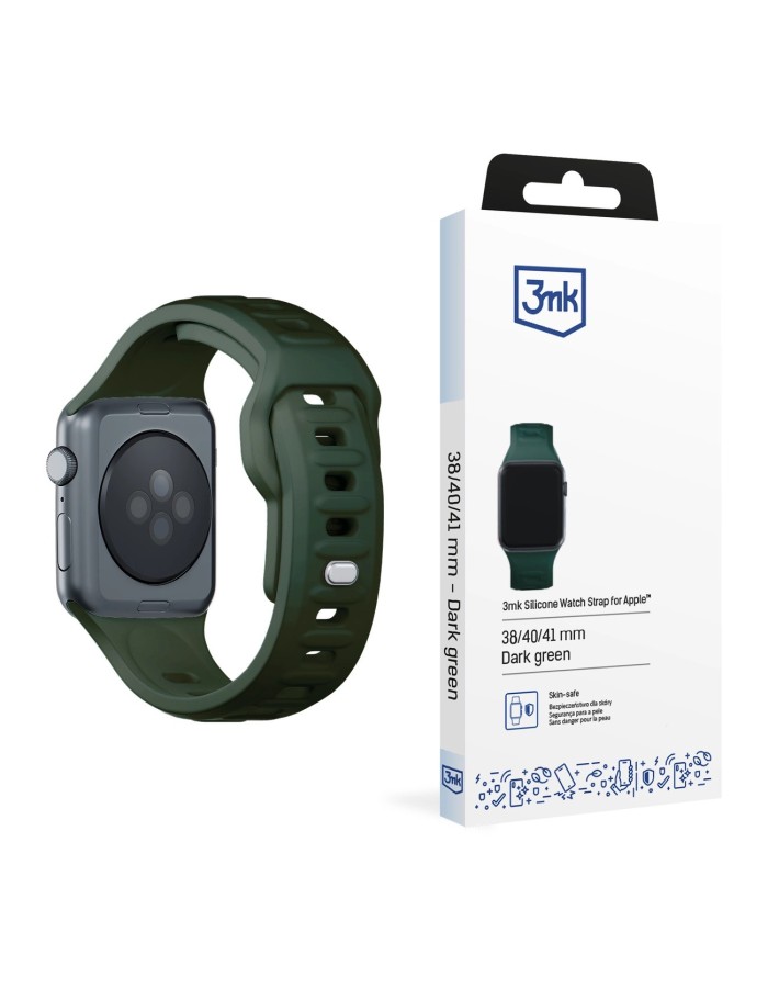 3mk Silicone Watch Strap for Apple Watch 38 / 40 / 41 mm - green