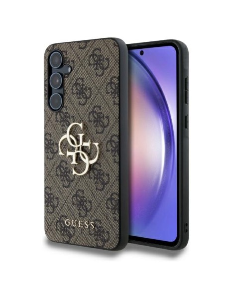 Guess 4G Big Metal Logo case for Samsung Galaxy A55 - brown