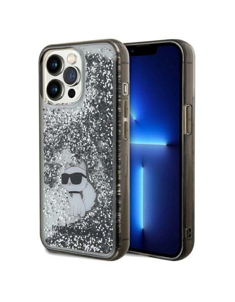 Karl Lagerfeld Liquid Glitter Choupette case for iPhone 13 Pro Max - transparent
