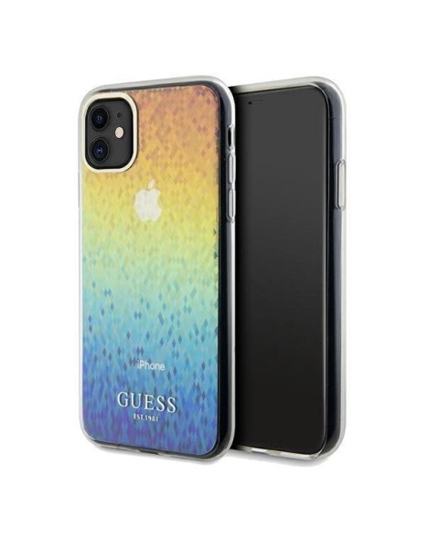 Guess IML Faceted Mirror Disco Iridescent case for iPhone 11 / Xr - multicolor Guess IML Faceted Mirror Disco Iridescent case for iPhone 11 / Xr - multicolor