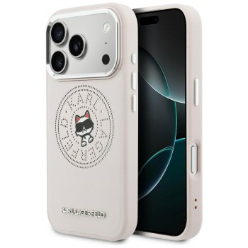 Karl Lagerfeld Point &amp;amp; Choupette Sketch MagSafe Case for iPhone 17 Pro Max - Pink