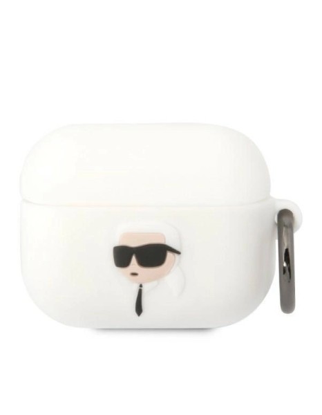 Karl Lagerfeld KLAPRUNIKH AirPods Pro cover white/white Silicone Karl Head 3D