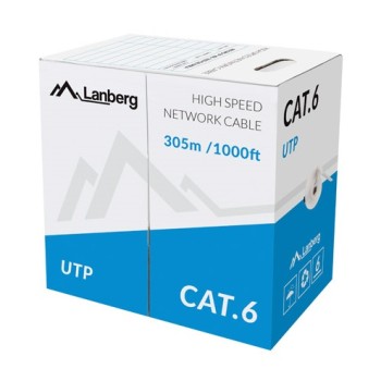 Lanberg LCU6-10CC CAT6 UTP CCA Cable 305m Grey