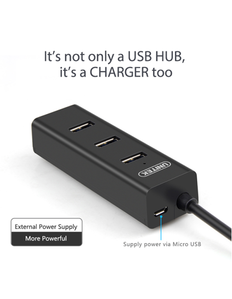 Unitek Y-3089 USB 3.0 Hub 4 ports with Micro USB Power Port Unitek Y-3089 USB 3.0 Hub 4 ports with Micro USB Power Port