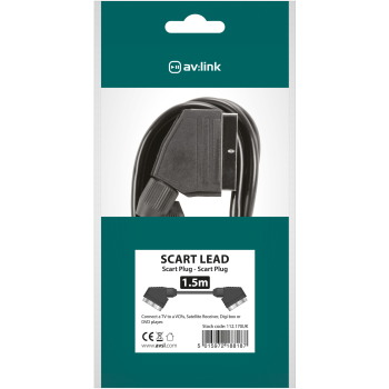 AV:Link Scart to Scart Cable 1.5m 112.170UK AV:Link Scart to Scart Cable 1.5m 112.170UK
