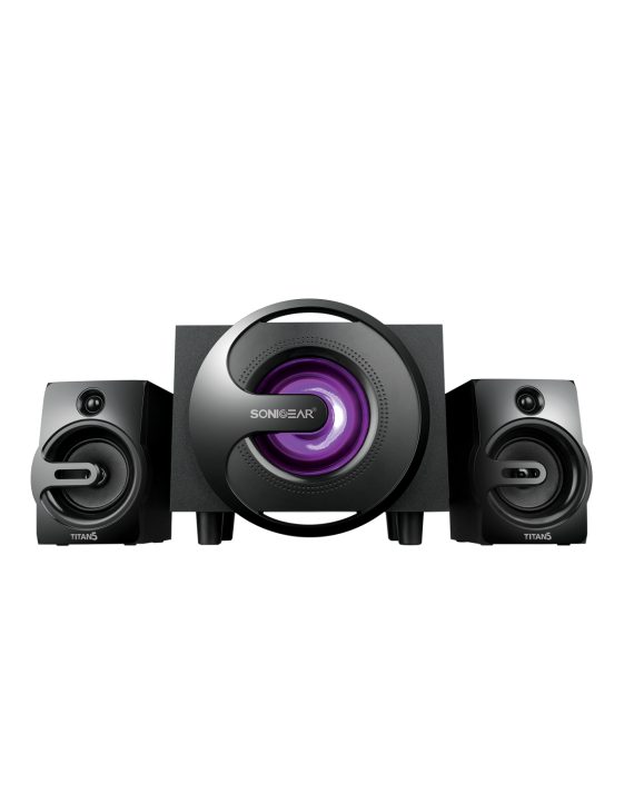 SonicGear Titan5 2.1 PC Speakers BT/USB/FM/LED 40W