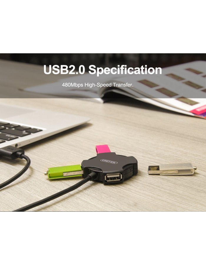 Unitek Y-2178 USB2.0 4-Port Hub with 30cm cable Unitek Y-2178 USB2.0 4-Port Hub with 30cm cable