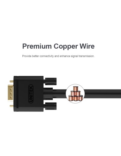 Unitek Y-C504G VGA to VGA Cable 3.0m Unitek Y-C504G VGA to VGA Cable 3.0m