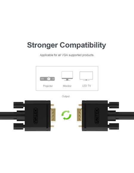 Unitek Y-C504G VGA to VGA Cable 3.0m Unitek Y-C504G VGA to VGA Cable 3.0m