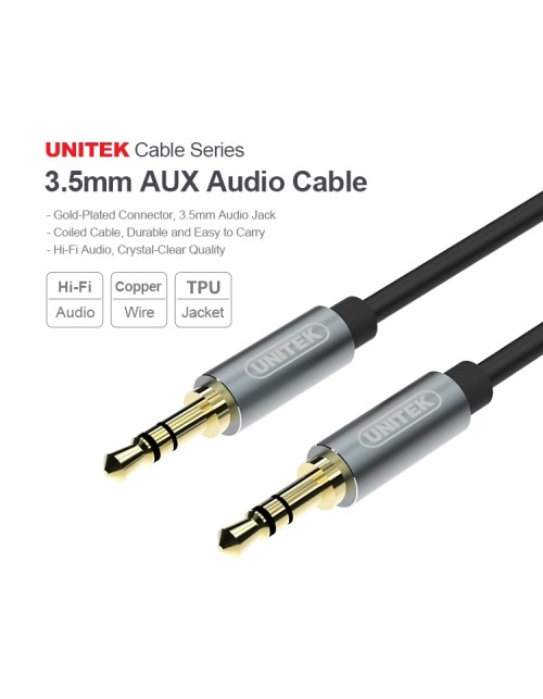 Unitek Y-C926ABK 3.5mm to 3.5mm Audio Cable 1.0m