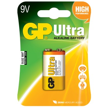 GP Ultra Alkaline Battery PP3 9V 656.020UK