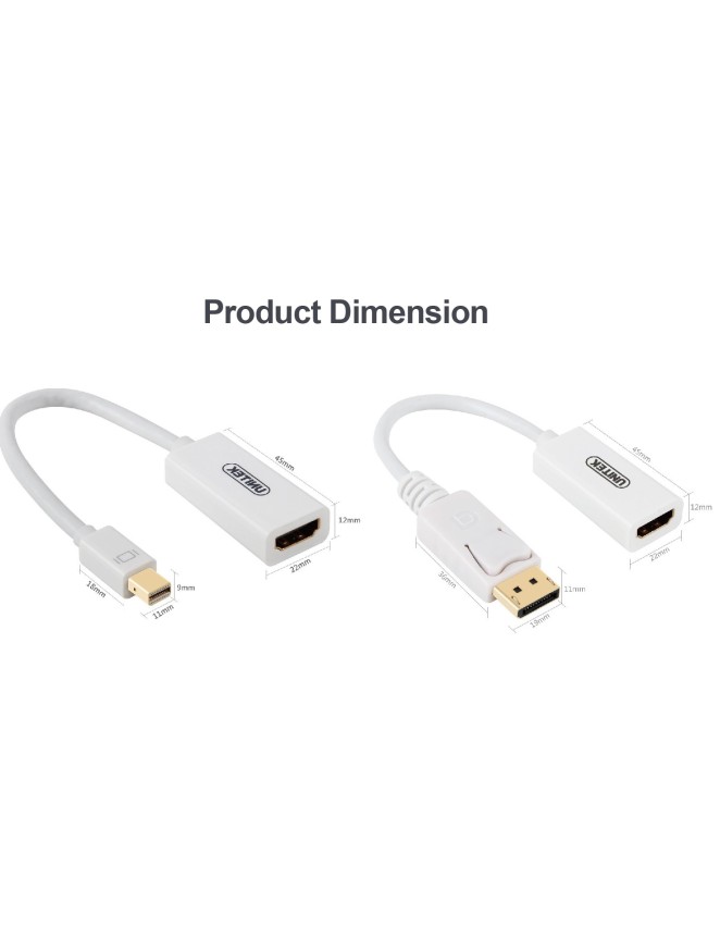 Unitek Y-6331 Mini DisplayPort to 4K HDMI Converter Unitek Y-6331 Mini DisplayPort to 4K HDMI Converter