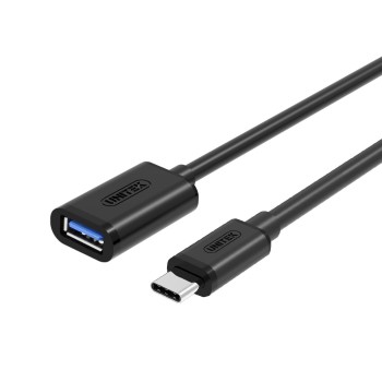 Unitek Y-C476BK USB3.1 USB-C Male to USB-A Female Extension Cable 20cm