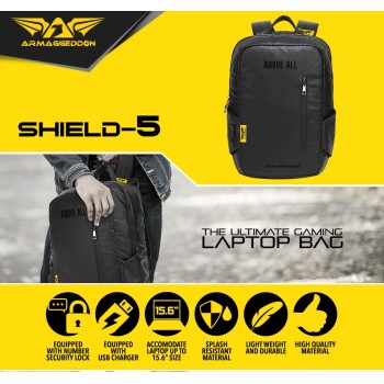 Armaggeddon SHIELD 5 Anti-Theft Gaming Bag Black