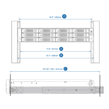QNAP Rackmount Rail Kit for 2U NAS Models RAIL-B02 QNAP Rackmount Rail Kit for 2U NAS Models RAIL-B02