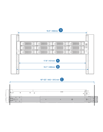 QNAP Rackmount Rail Kit for 2U NAS Models RAIL-B02 QNAP Rackmount Rail Kit for 2U NAS Models RAIL-B02