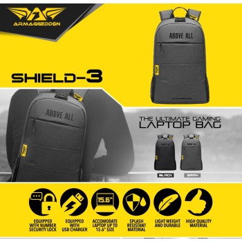 Armaggeddon SHIELD 3 Anti-Theft Gaming Bag Black Armaggeddon SHIELD 3 Anti-Theft Gaming Bag Black