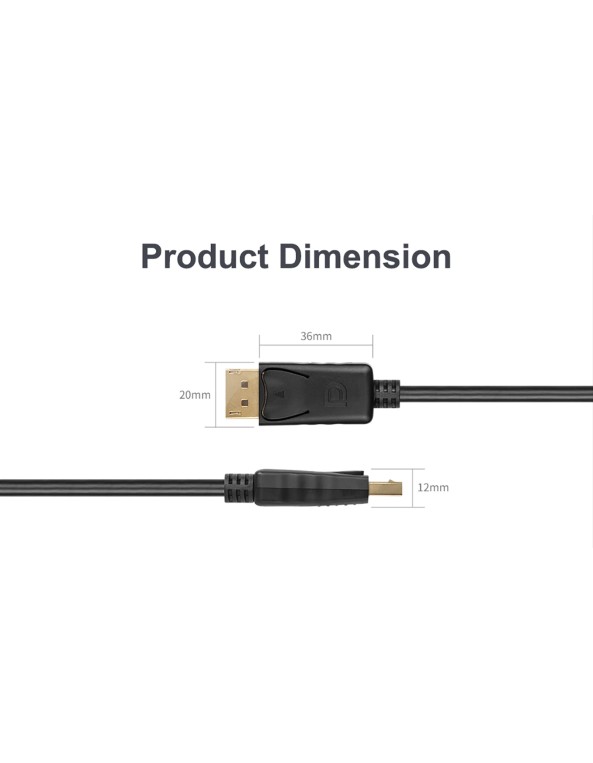 Unitek Y-C607BK DisplayPort 1.2 Cable 4K60Hz 1.5m Unitek Y-C607BK DisplayPort 1.2 Cable 4K60Hz 1.5m