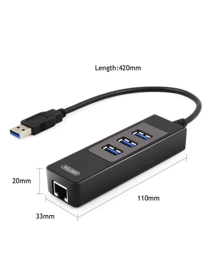 Unitek Y-3045C USB3.0 3-Port Hub w/ Gigabit LAN Unitek Y-3045C USB3.0 3-Port Hub w/ Gigabit LAN
