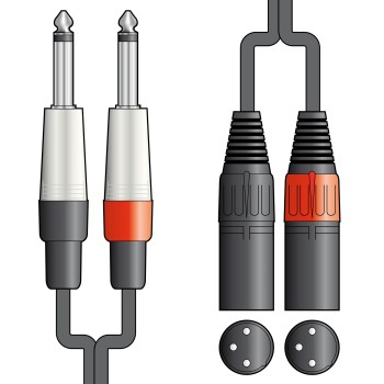 Chord Classic 2XLRM-2x6.3MM 0.75m 190.033UK Chord Classic 2XLRM-2x6.3MM 0.75m 190.033UK