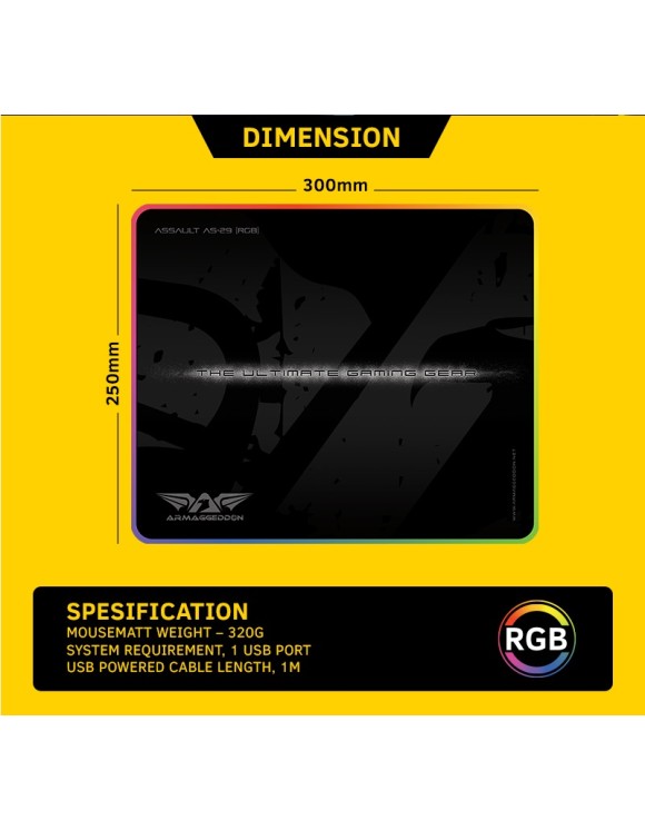 Armaggeddon AS-29R Pro Gaming RGB Mousepad