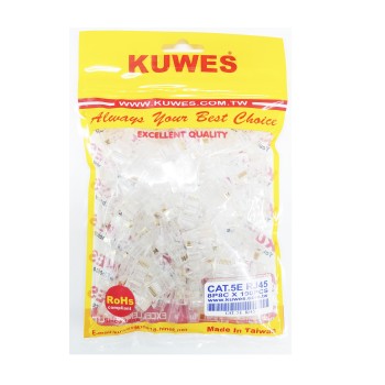 Kuwes Ethernet Plugs CAT5E (100pcs bag)