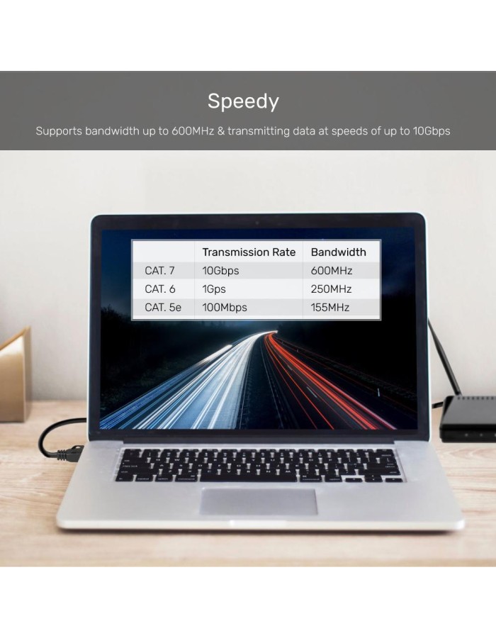 Unitek C1811EBK CAT7 SSTP Pure Copper Ethernet Cable 3.0m Black Unitek C1811EBK CAT7 SSTP Pure Copper Ethernet Cable 3.0m Black