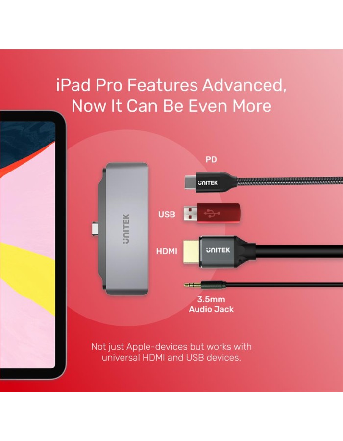 Unitek D1034A Type-C Hub USB3.1 HDMI/Audio/PD (Best for iPad Pro) Unitek D1034A Type-C Hub USB3.1 HDMI/Audio/PD (Best for iPad Pro)