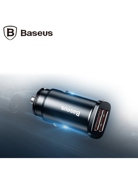 Baseus CCALL-DS01 Sq Metal Dual QC3.0 30W Car Charger Baseus CCALL-DS01 Sq Metal Dual QC3.0 30W Car Charger