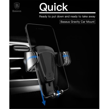Baseus SUYL-01 Gravity Car Mount AirVent Black