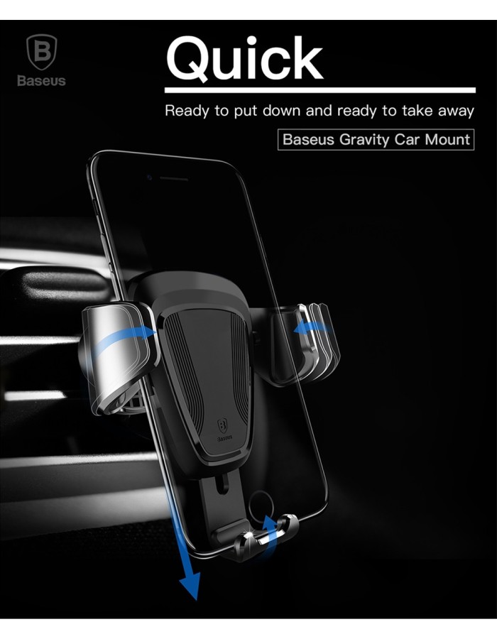 Baseus SUYL-01 Gravity Car Mount AirVent Black Baseus SUYL-01 Gravity Car Mount AirVent Black