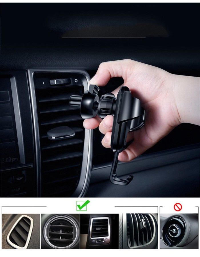 Baseus SUYL-01 Gravity Car Mount AirVent Black Baseus SUYL-01 Gravity Car Mount AirVent Black