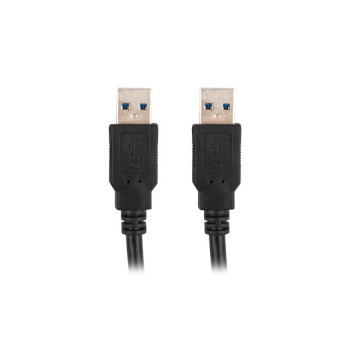 Lanberg USB Type-A 3.0 Male to Male Cable 1.0m Black Lanberg USB Type-A 3.0 Male to Male Cable 1.0m Black