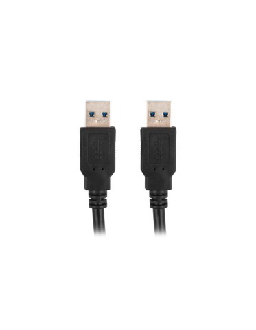 Lanberg USB Type-A 3.0 Male to Male Cable 1.0m Black Lanberg USB Type-A 3.0 Male to Male Cable 1.0m Black