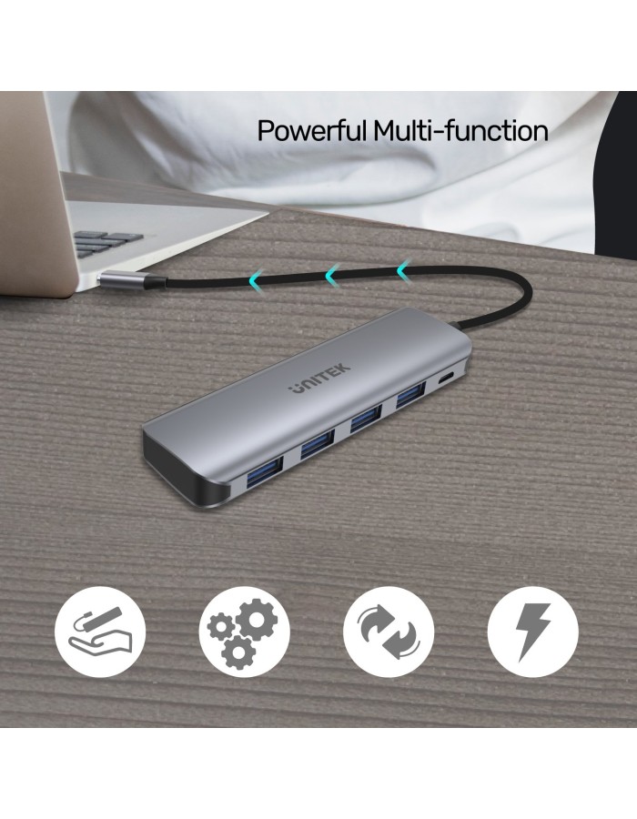 Unitek H1107A 4x USB-A Ports USB3.1 with 10W Micro USB Charging Port