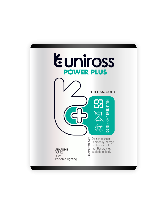 Uniross 3LR12 Power Plus Alkaline Battery (MN1203)