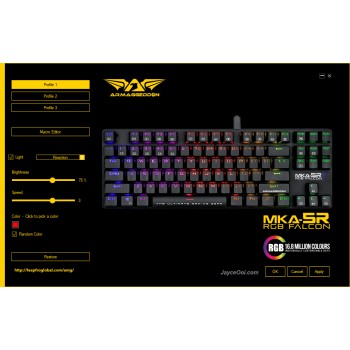 Armaggeddon MKA-5R Mechanical Gaming Keyboard with 87 Fully Programmable Blue Keys Armaggeddon MKA-5R Mechanical Gaming Keyboard with 87 Fully Programmable Blue Keys
