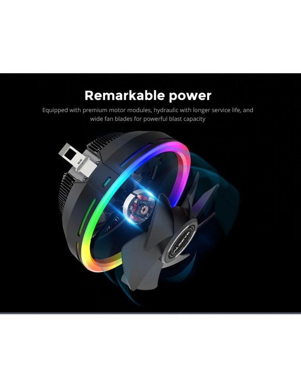 Alseye H120Z 4 PWM Pin CPU Cooler RGB Effect