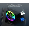 Alseye H120Z 4 PWM Pin CPU Cooler RGB Effect