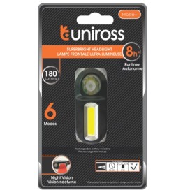Uniross ULSH04 Prolite Plus USB Rechargeable Twin LED Headlamp 180 Lumens