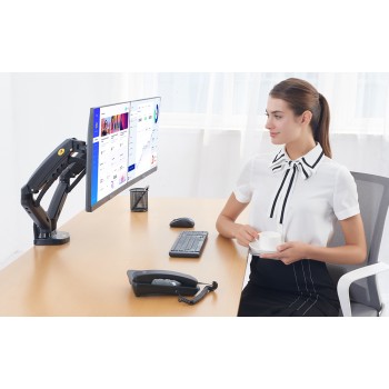 NBMounts F160 Dual Arm Gas Desk Monitor Mount (updated version)