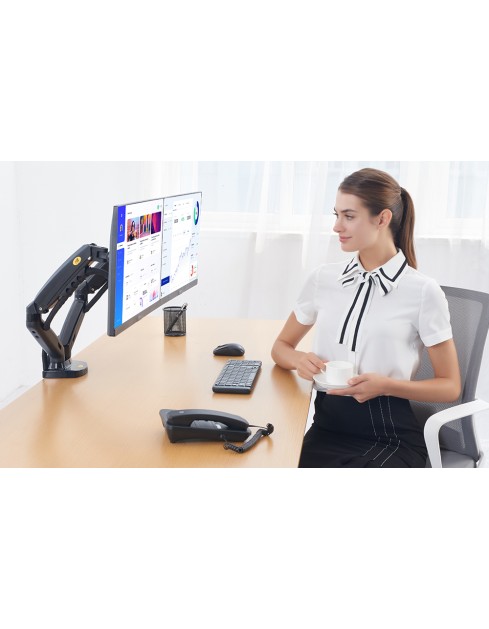 NBMounts F160 Dual Arm Gas Desk Monitor Mount (updated version) NBMounts F160 Dual Arm Gas Desk Monitor Mount (updated version)