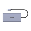 Unitek D1056A Type-C 3.1 HDMI/DP/RJ45/SD/PD100W Hub Space Grey Unitek D1056A Type-C 3.1 HDMI/DP/RJ45/SD/PD100W Hub Space Grey