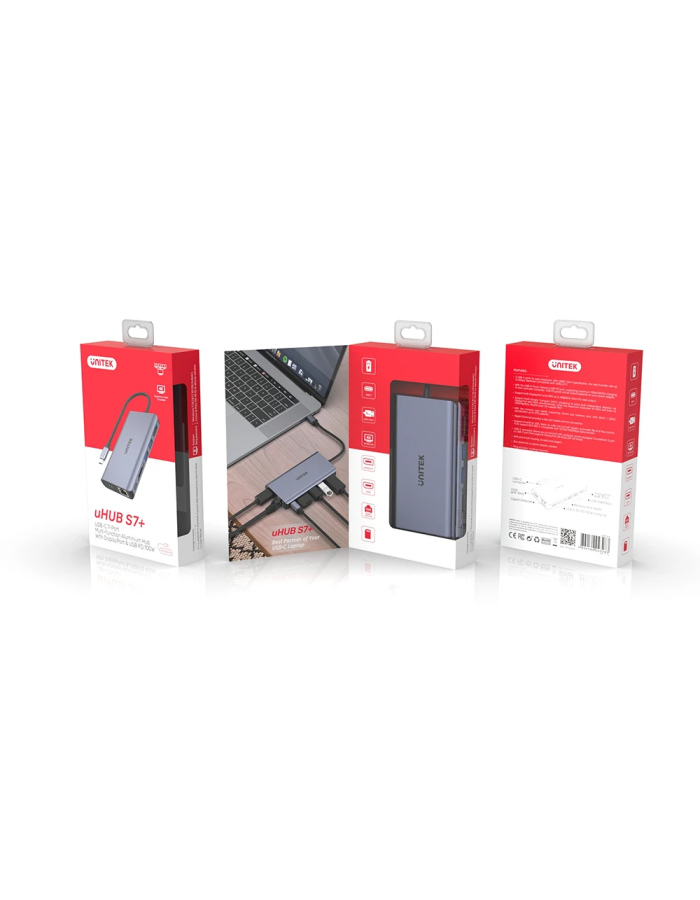 Unitek D1056A Type-C 3.1 HDMI/DP/RJ45/SD/PD100W Hub Space Grey Unitek D1056A Type-C 3.1 HDMI/DP/RJ45/SD/PD100W Hub Space Grey