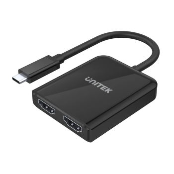 Unitek V1408A Type-C To Dual HDMI 4K 60Hz MST Adapter Black