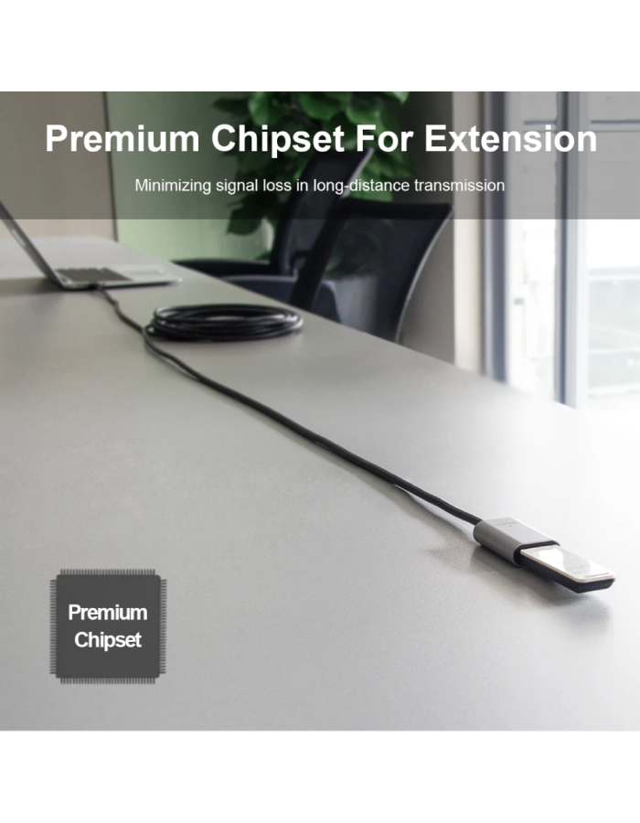 Unitek Y-3005 USB3.0 USB-A Active Aluminium Extension Cable 10m Unitek Y-3005 USB3.0 USB-A Active Aluminium Extension Cable 10m