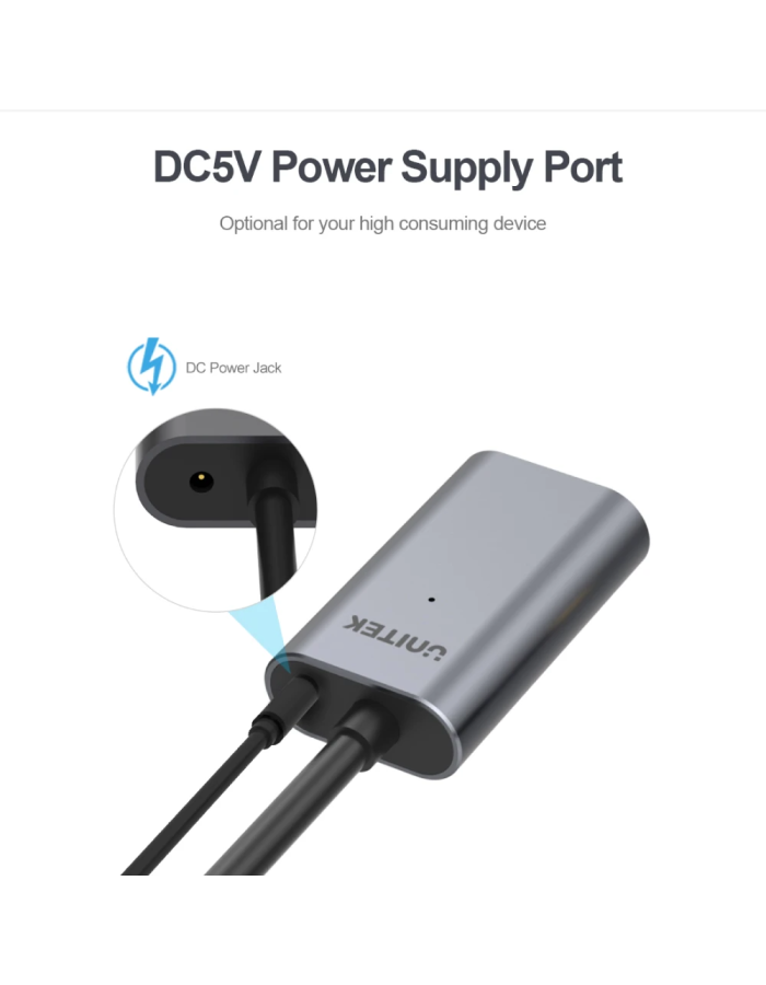 Unitek Y-3005 USB3.0 USB-A Active Aluminium Extension Cable 10m Unitek Y-3005 USB3.0 USB-A Active Aluminium Extension Cable 10m